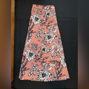 Coral Floral Skirt